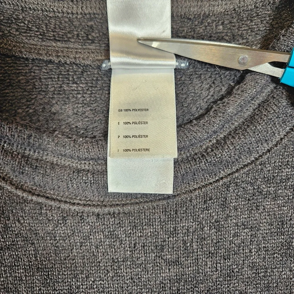 Vtg The North Face Mens Gray Knit Pullover Sweater Lg Pocket Raglan Sleeve Y2K